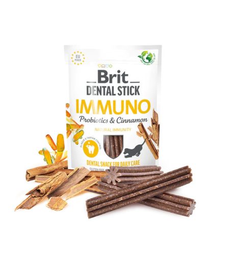 Brit Dental Stick Immuno - Probiotikum és fahéj
