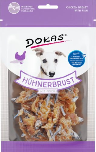 Dokas - Szárított csirkemell - Hallal - 70g