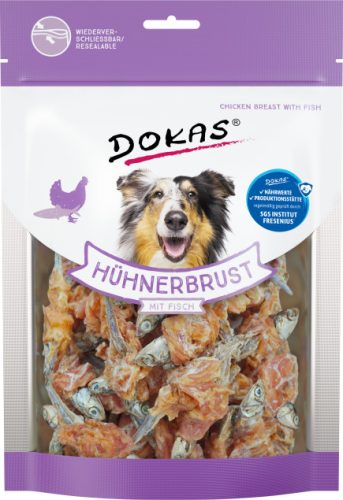 Dokas - Szárított csirkemell - Hallal - 220g