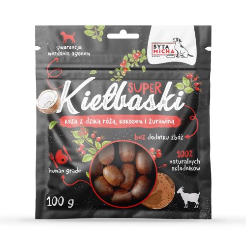 Syta Micha - Mini kolbászkák - Kecske csipkebogyóval és kókusszal - 100g