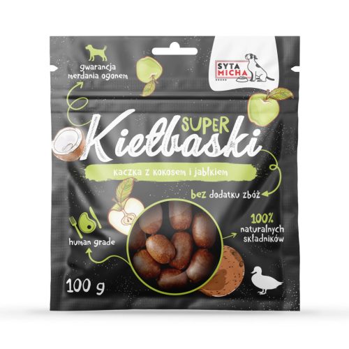 Syta Micha - Mini kolbászkák - Kacsa kókusszal és almával - 100g