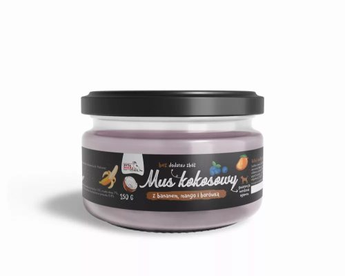 Syta Micha - Kókuszos mousse banánnal, mangóval és áfonyával - 150g