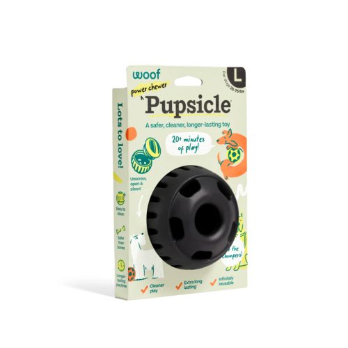 Woof - Pupsicle tölthető kutyajáték fekete - L