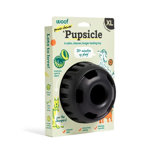 Woof - Pupsicle tölthető kutyajáték fekete - XL