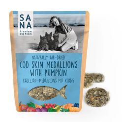 Sana - Tőkehalbőr-medálok sütőtökkel - 100g