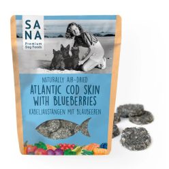 Sana - Tőkehalbőr-medálok áfonyával - 100g